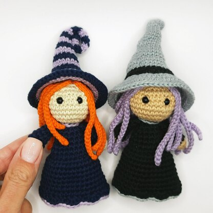 Amigurumi witch doll (2 hat styles)