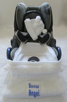 Snow Angel Car Seat Blanket & Hat