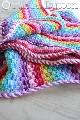 Crochet rainbow baby 2025 blanket pattern by flavia