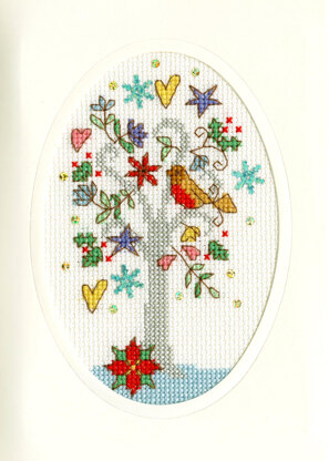 Bothy Threads Winter Wishes Christmas Card Cross Stitch Kit - 9cm x 13cm