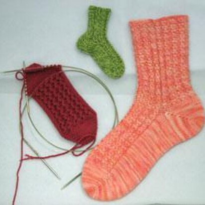 Mix-and-Match Rib Toe-Up Socks