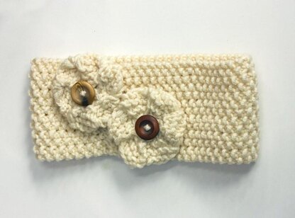 Knit Flower Head Band