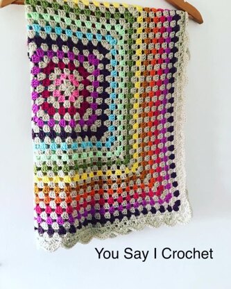 Granny Square Crochet Blanket