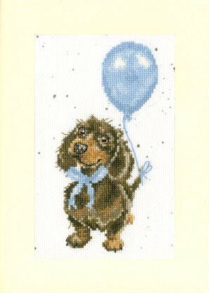 Bothy Threads Welcome Little Sausage by Hannah Dale Cross Stitch Kit - 10 x 16cm 