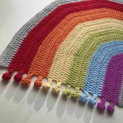 Rainbow drop blanket