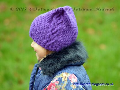 Cable Fantasy Hat and Cowl Set