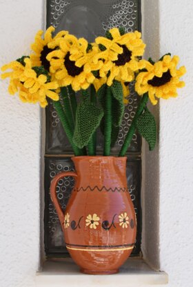 Vase of Sunflowers