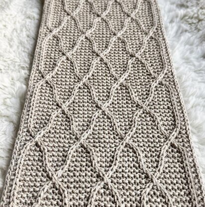 No Purl Lattice Scarf