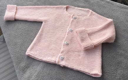 Simple Baby Aran jacket #2
