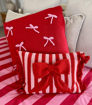 Stripy and Bright crochet cushion.