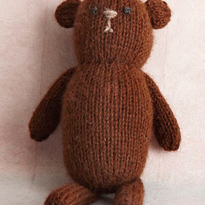 Knit Little Bear Toy in Lion Brand Superwash Merino Cashmere - L0215AD