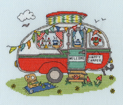Bothy Threads Sew Dinky Caravan Cross Stitch Kit - 20cm x 15cm
