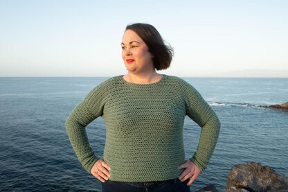 Crochet Crew Neck Sweater