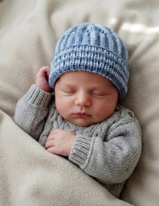 Two Way Stripe Beanie / Toque