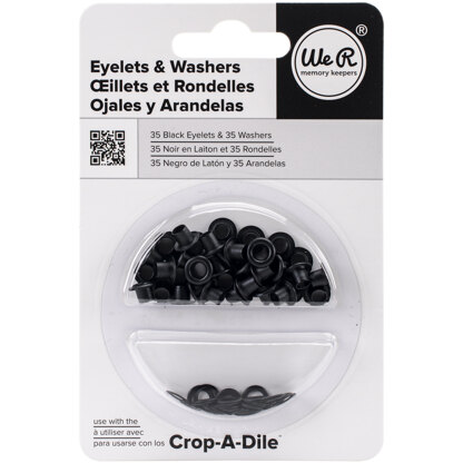 We R Memory Keepers We R Eyelets & Washers Standard - Black 70/Pkg