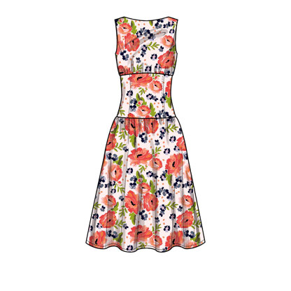 Simplicity Misses' Dresses S9543 - Paper Pattern, Size A (6-8-10-12-14-16-18)