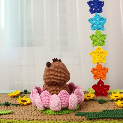 Zenbara - The Lotus Capybara - Digital PDF Crochet Pattern
