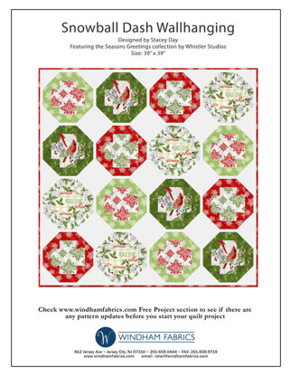 Windham Fabrics Snowball Dash Wallhanging - Downloadable PDF