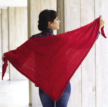 Wellingborough Shawl in Malabrigo Sock - Downloadable PDF