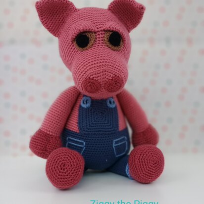 Crochet Amigurumi Toy Pig Pattern - Ziggy the Piggy