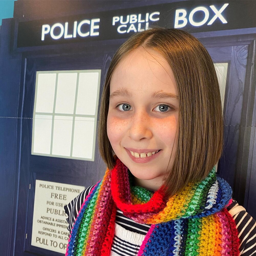 13th Doctor Who Rainbow Scarf Small, image size:1000x1000