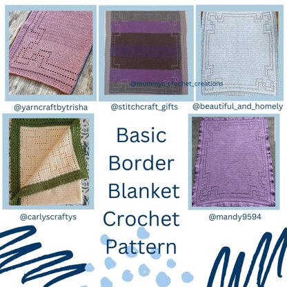 Basic Border Blanket Crochet Pattern - US Terms