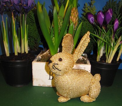 Golden Bunny Rabbit Easter Toy