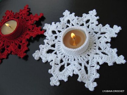 Candle Holder "Melting Snowflake"