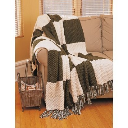 Textured Afghan in Bernat Super Value