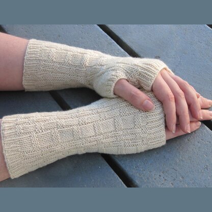 Beyond Basketweave Fingerless Gloves