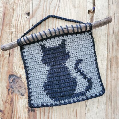 Cat Silhouette Tapestry