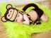 Chip the Chimpanzee Monkey, Baby Hat and Diaper Cover Set