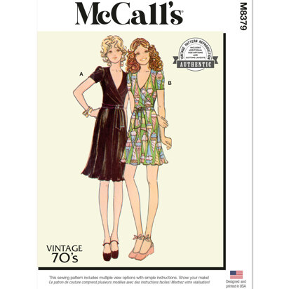 McCall's Misses' Knit Dress M8379 - Sewing Pattern