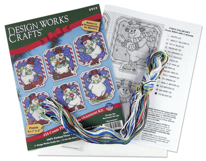 Design Works Candy Cane Snowmen Cross Stitch Kit