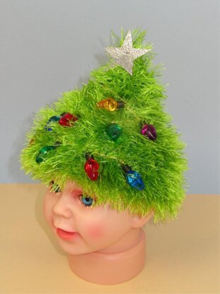 Childrens Easy Christmas Tree Beanie Hat