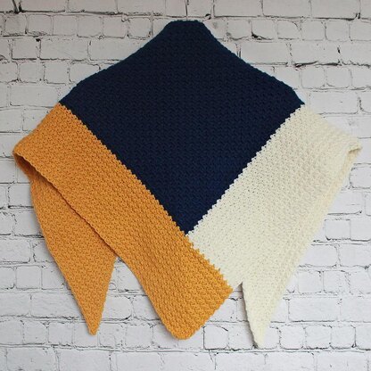 Color-Block the Cold Triangle Scarf