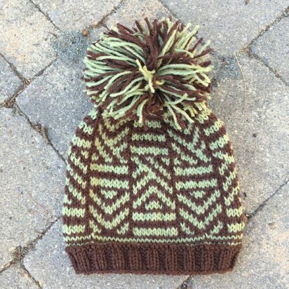 Ndebele House Hat - knitting pattern