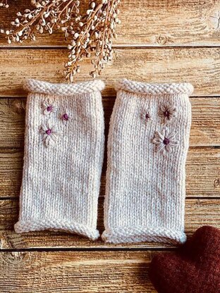 Embellished Fingerless Mitts