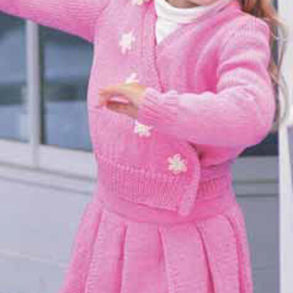 Daisy Wrap Cardigan & Skirt in Patons Astra - knitting pattern