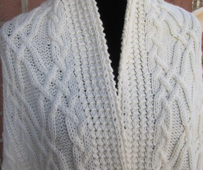 North Bay Cabled Shawl