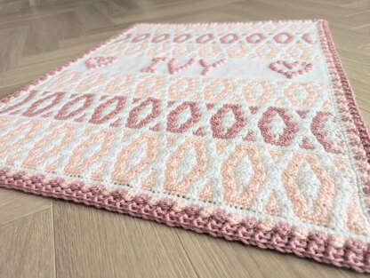 Personalised Inset Mosaic Ivy Crochet Blanket