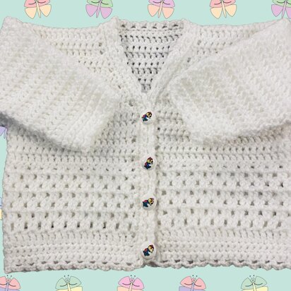 Easy Baby Cardigan in DK (1043)