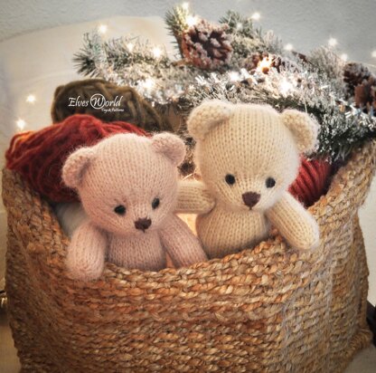 Teddy Bear knitting pattern, In the round