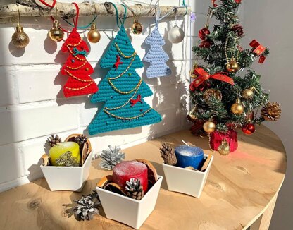 Crochet Christmas Tree Pattern, Garland, Ornament