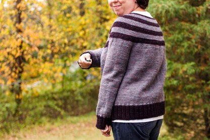 Striped Yoke Cardigan