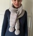 Easy Crochet Scarf Pattern for Women: Two Pom-Bombs Crochet Scarf