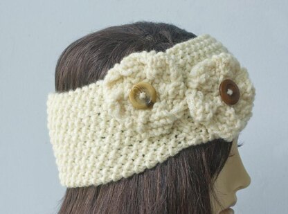 Knit Flower Head Band