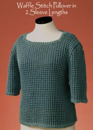 Waffle Stitch Pullover in 2 Sleeve Lengths #136