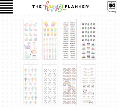 Happy Planner Sticker Sheets 8/Pkg - Pastel Dreams, 218/Pkg