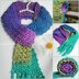 Broomstick Lace Wildflower Scarf